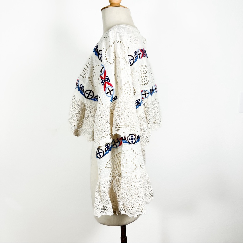 ANTHROPOLOGIE Ruffle Lace Shrug in Cream Size M/L - Picture 15 of 15